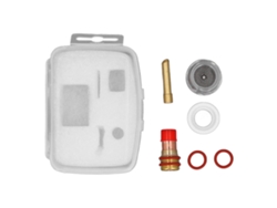 Kit De Copa De Vidrio Y Chaleco Para Antorcha Tig De 2,4 Mm - Compatible Con Antorchas De 17, 18 Y 26 Pulgadas (6 Piezas)