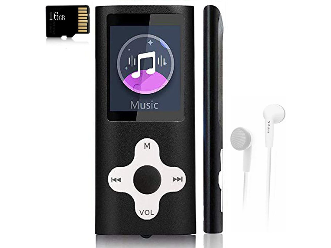 Reproductor MP3 portátil Bluetooth Siurn Hc01 7 de 16 GB, color negro