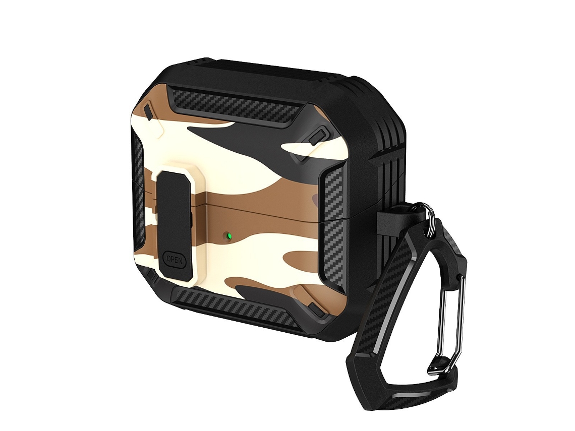 Funda Para Samsung Galaxy Buds 3 Pro / Buds 3 Con Cierre De Seguridad - Camuflaje Marrón Czhhmart