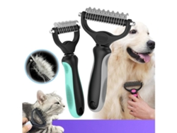 Peine/cepillo Doble Para Perros Y Gatos, Rosa, Talla S*