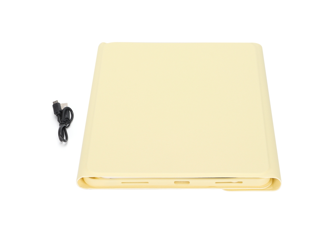 Teclado Inalámbrico Con Funda Protectora Para Ipad Pro De 11 Pulgadas (2020), Teclas Redondas, Color Amarillo.