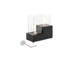 Due passi - Vela de mesa de bioetanol en metal negro STONES