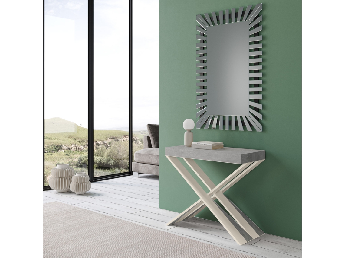 Consolas Diago Extensible hasta 300 cm ITAMOBY (90 x 40 x 77 cm - Paneles de Melamina - Cemento)