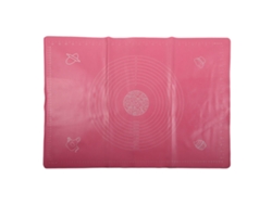 Tapete De Massa De Silicone Antiaderente Com Escalas 50x70cm Rosa Para Confeitaria
