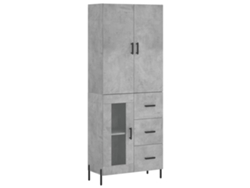 Maison Exclusive - Aparador Alto Madera Contrachapada Gris Hormigón 69,5x34x180 Cm