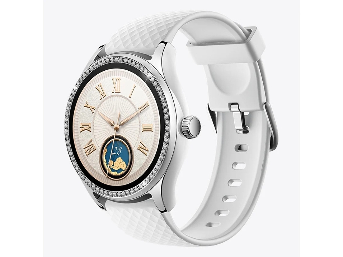 Reloj inteligente con monitorización de salud, IP68, resistente al agua, 1,38 pulgadas, para iPhone y Android, color plateado.