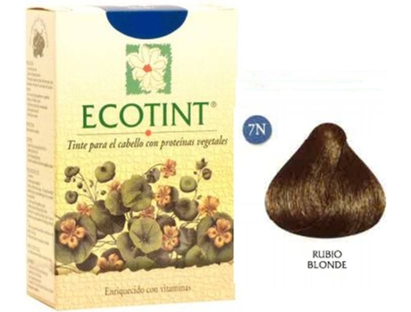 Tinte de Cabello ECOTINT Rubio 7N (130 ml)