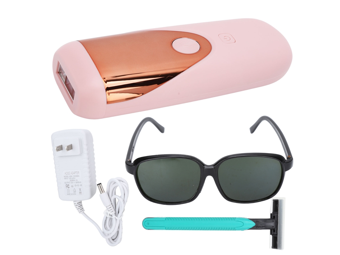 Dispositivo De Depilación Ipl Permanente Y Painless Ligero Para Mujeres Y Hombres Hogar 100‑240v Plug Us Rosa Oro