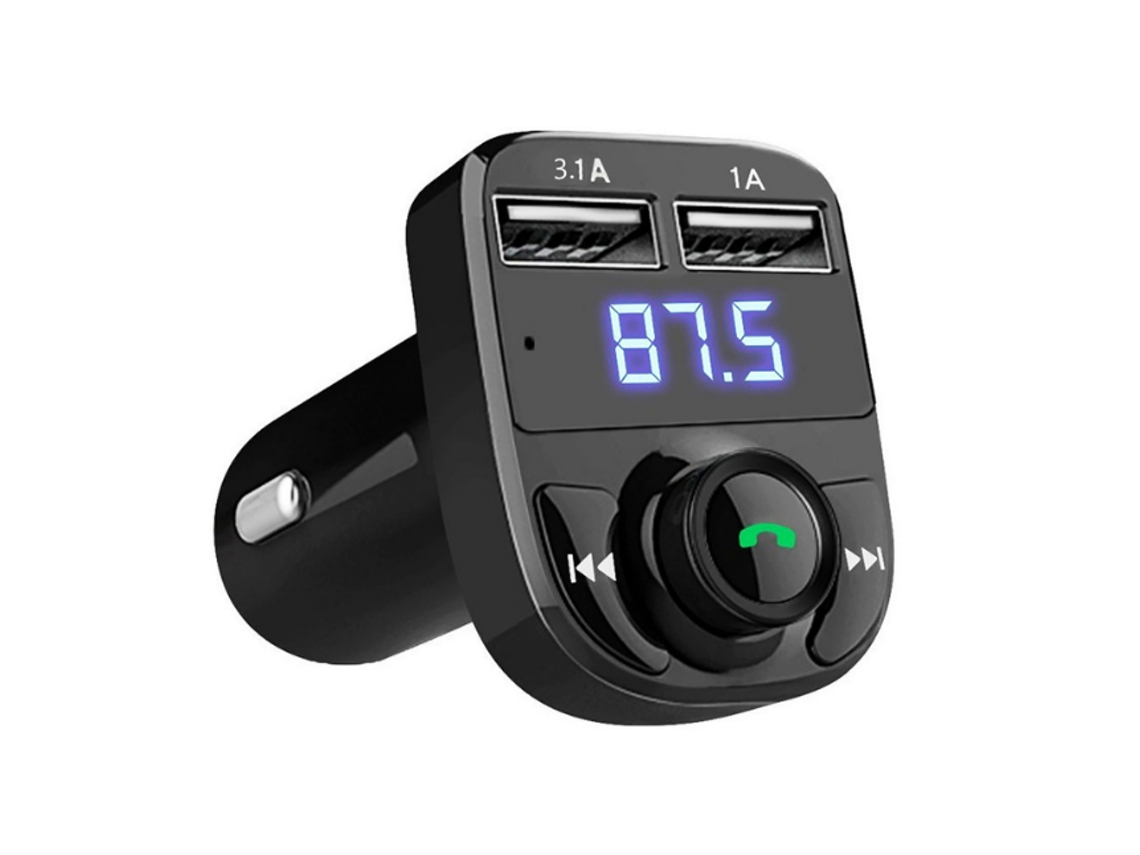 Transmissor Fm Bluetooth Yizhood Lhp Mp3 Carregador Rápido Negro