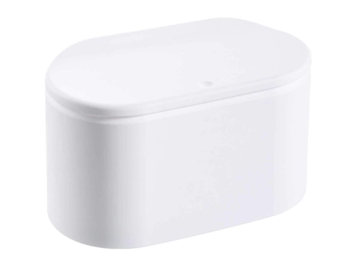 Mini Papelera De Oficina De Plástico Con Tapa Protectora Para Cocina, Sala De Estar, Dormitorio, Estudiante.