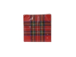 Servilletas de papel estampadas verde/rojo 33 x 33 cm Decoris