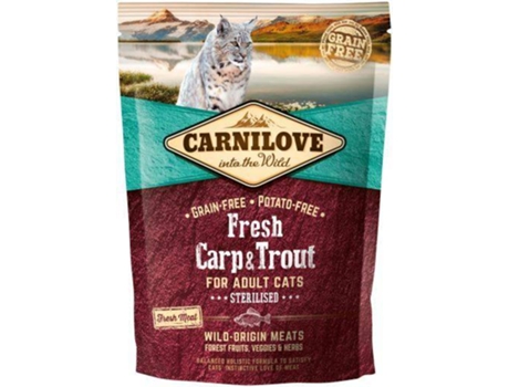 Pienso para Gatos CARNILOVE (2 Kg - Seco - Esterilizados - Sabor: Trucha)