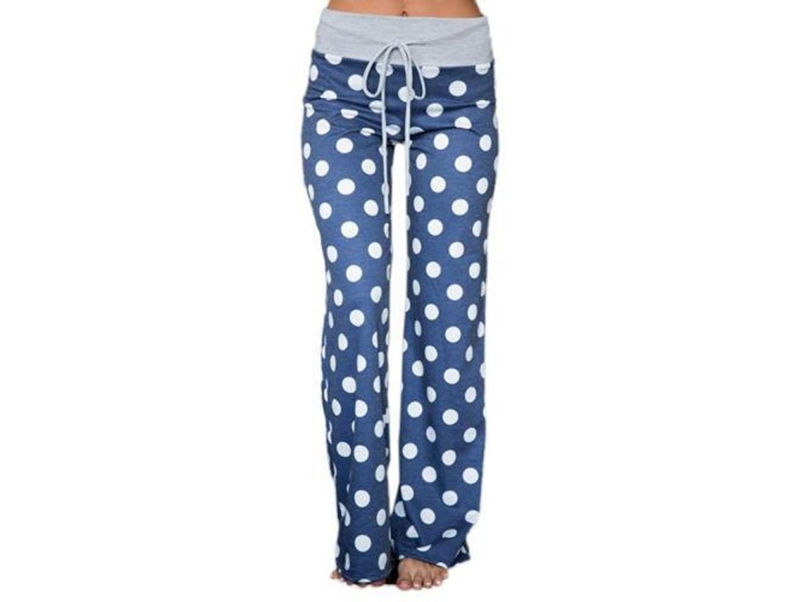Pantalones Palazzo Elásticos Cómodos Con Estampado Floral Para Mujer Con Cordón Ajustable.