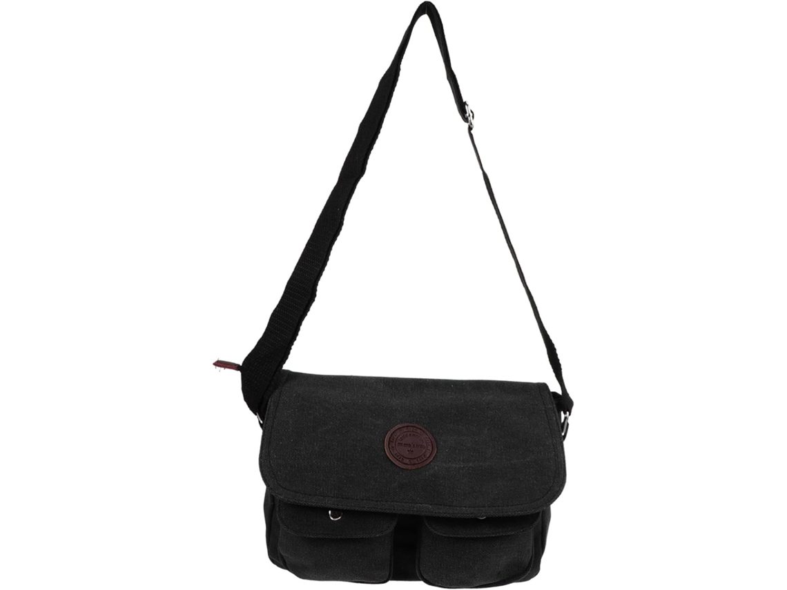Bolso Bandolera Retro De Lona Para Hombre, Bolso Bandolera Compacto Con Correa Ajustable, Bolsa De Almacenamiento.