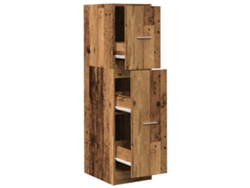 Maison Exclusive - Armario Botiquín Madera De Ingeniería Envejecido 30x41x118 Cm