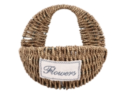 Cesta Decorativa Multiusos Rústica Retro De Paja Marrón Para El Hogar O La Oficina.
