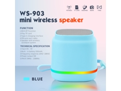 Coluna Bluetooth Eifson Minialtavoz Ws-903 (azul)