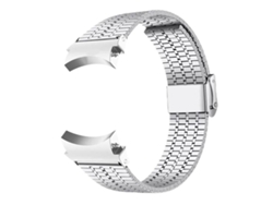 Pulsera de acero inoxidable para Samsung Galaxy Watch 7/6/5/4 con hebilla, siete cuentas, FWINL