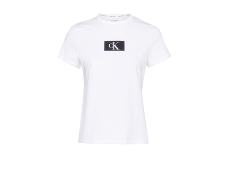 Camiseta CALVIN KLEIN Algodón Mujer (M - Blanco)