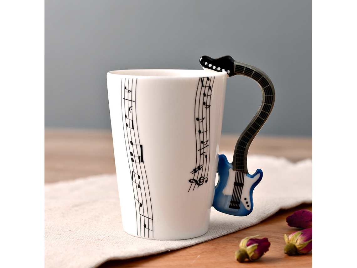 Taza de café con guitarra musical única, un gran regalo para B Siurn, taza de cerámica