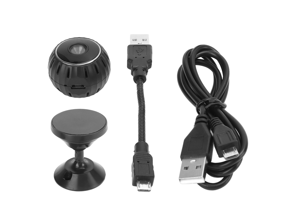 Cámara De Seguridad Mini Inalámbrica 1080p Con Wifi, Visión En Tiempo Real, Ángulo Amplio, Interior Y Exterior, Compatible Con App