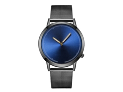 Relógio De Pulso Analógico Feminino Zhoulianfa Com Pulseira De Couro Pu De Cristal Quartz (azul)