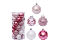 Adornos Navideños, 30 Unidades Irrompibles Para El Árbol, Ideales Para Fiestas Y Bodas, De Color Rosa, Ergonómicos, Para Uso Diario.