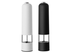Juego de 2 molinillos eléctricos de pimienta y sal (pilas no incluidas) Rosewell (blanco y negro)