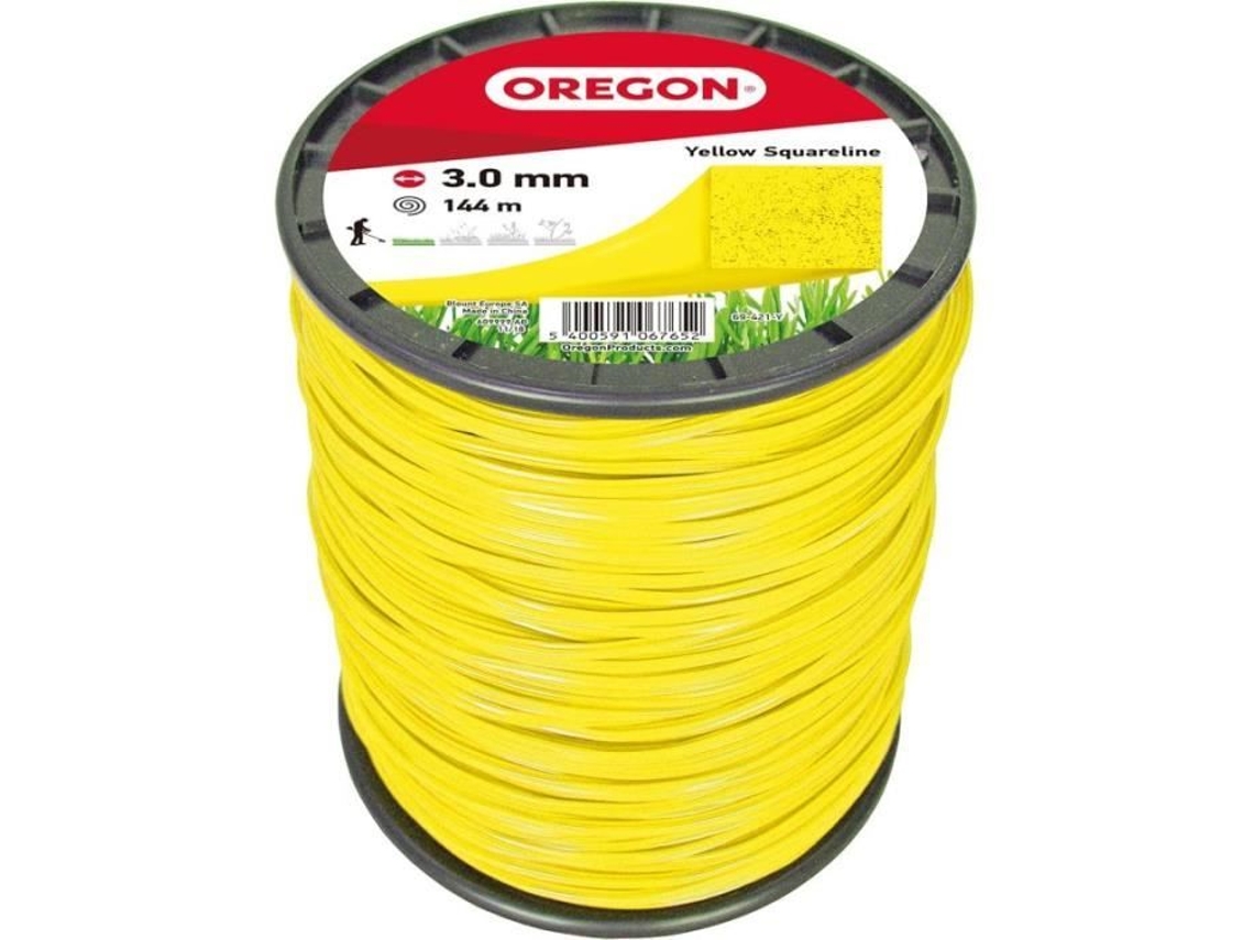 Línea de Desbrozadora Cuadrada Nylon Amarillo 3,0 mm/144 m OREGON 69-421-Y