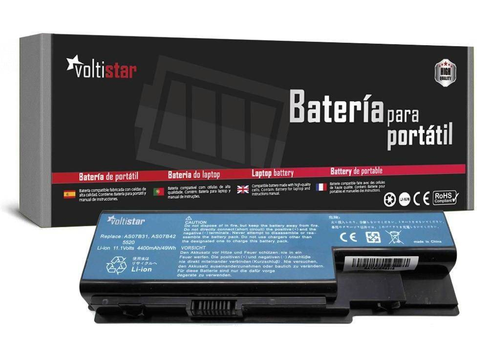 Batería para Portátil VOLTISTAR Acer Aspire 6930G
