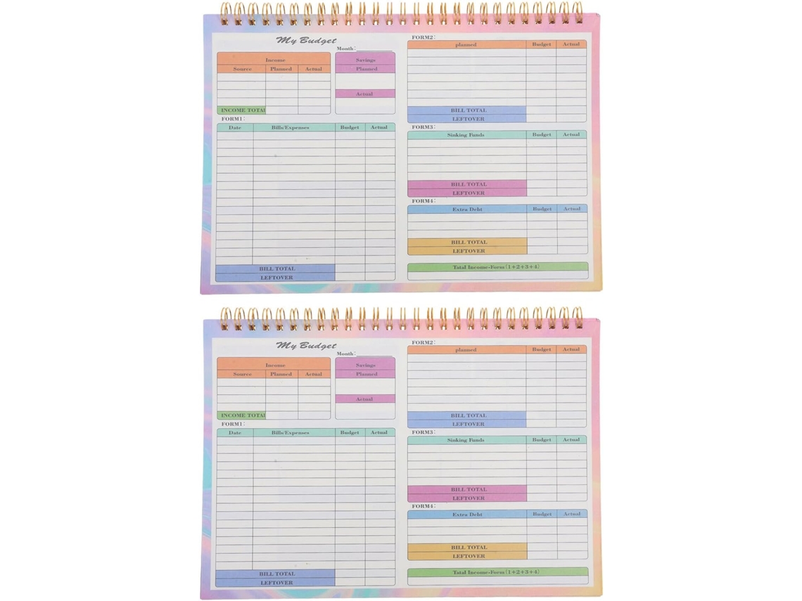 Juego De 2 Cuadernos B5 Para Seguimiento De Gastos, Diario De Presupuesto Semanal Y Mensual