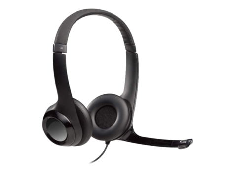Auriculares con cable Auriculares estéreo con micrófono Cancelación de ruido Controles en línea USB Pc/Mac/Laptop Negro BISBISOUS