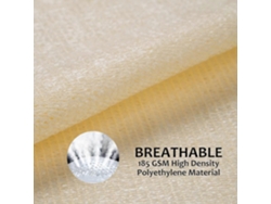 Toldo De Sombra Transpirable Con Bloqueo Uv Para Jardín Patio Exterior Protección Solar Con Cuerda Crema