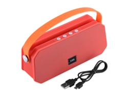 Altavoz Bluetooth Inalámbrico Portátil Con Función Manos Libres, Compatible Con Tarjeta Tf Y Usb - Rojo