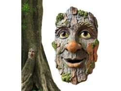 Decoraciones Genéricas Para Troncos De Árboles: Cara De Anciano, Escultura De Resina Con Corteza, Estatua Divertida