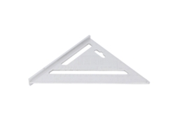 Regla triangular de aluminio negro de 7 pulgadas para proyectos de carpintería - Herramienta de ángulo imperial