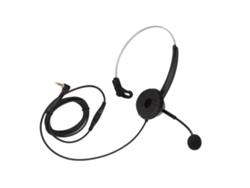 Fone De Ouvido Unilateral H360-3.5va Com Cancelamento De Ruído Ajuste De Volume Plugue 3.5mm Preto