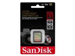 Tarjeta SD SANDISK Extreme 32GB 90MB/S V30