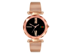 Reloj Casual De Moda Unisex Zhoulianfa Con Correa De Malla Y Movimiento De Cuarzo En Oro Rosa.