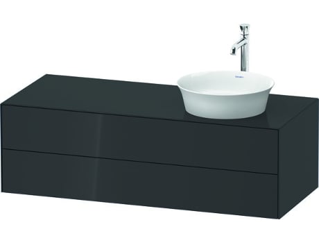 DURAVIT Tulip blanco, mueble de baño colgado en la pared, ancho 1300 x profundidad 550mm, con 2 cajones, con tecnología tip-on, WT4987R