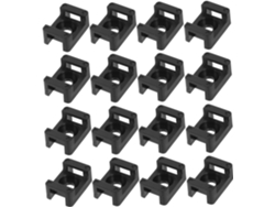 Paquete De 100 Bases De Montaje Para Clips De Cables De Abs Negro