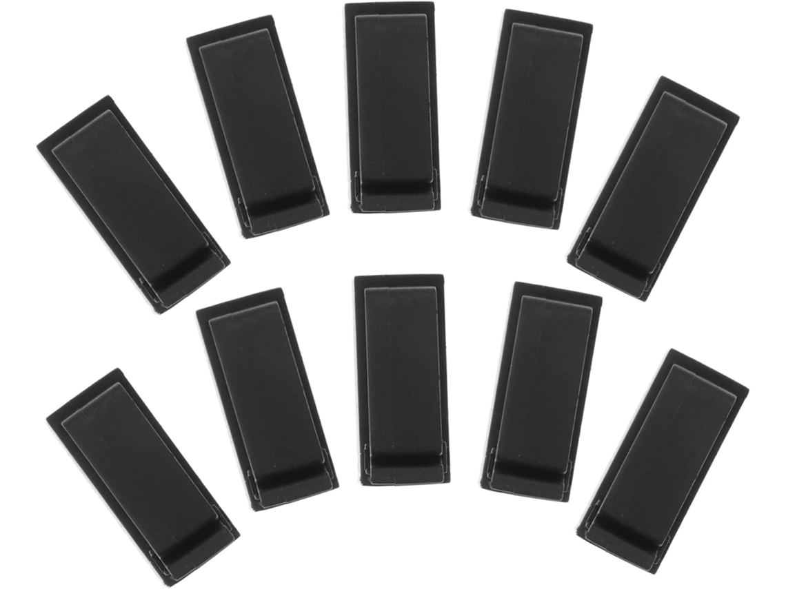 10piezas Clip Adhesivo Sujetador De Cables Organizador De Escritorio Clips Para Cables Pequeños Abra