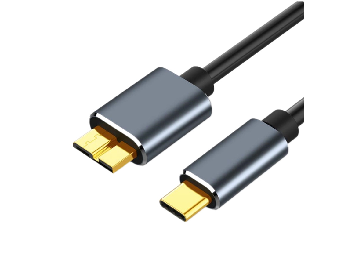 Cabo De Disco Rígido Usb-C Para Usb Micro-B 3.0 Para Laptops Type C1M