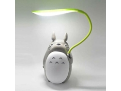 Lámpara de escritorio con carga USB de Totoro, luz nocturna creativa de doble uso (en inglés) (chinchilla panza blanca)