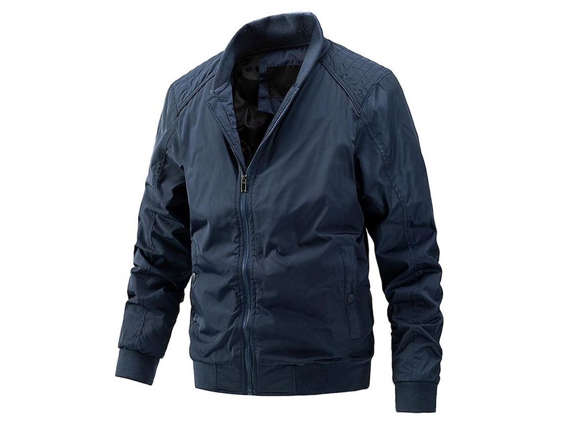 2026-chaqueta Con Cremallera Para Hombre Mystdiy Talla S-3xl Poliéster Cuello Alto Estilo Clásico Primavera Otoño