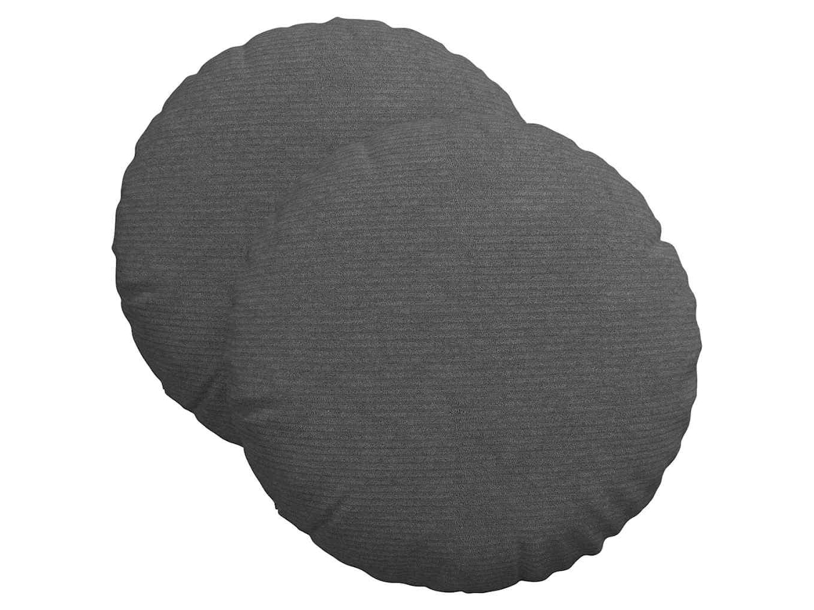 Cojines para asiento, 2 unidades, gris oscuro, Ø 40 cm, HARLANV1