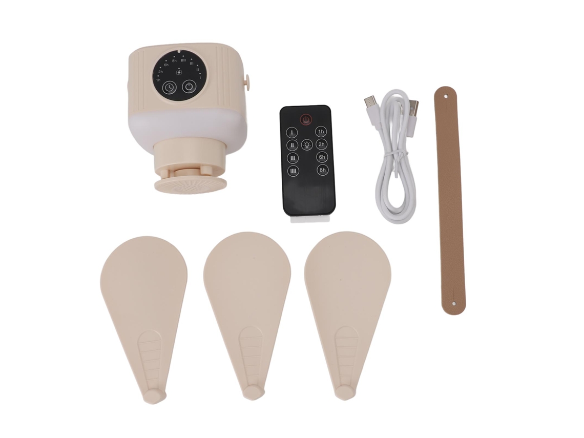 2026-ventilador De Techo Usb Con Luz 4 Velocidades Función De Temporizador Batería 7200mah Control Remoto Para Camping Tienda Beige