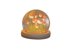 FNINIJEDE Lâmpada Tulipa Com Vidro Rosa (presente Casal)