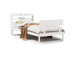 Maison Exclusive - Estructura De Cama Sin Colchón Madera Maciza Blanca 75x190 Cm