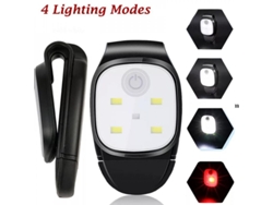 2026-linterna Clip Led Recargable Usb 4 Modos Luz Seguridad Caminar Correr Pescar Camping Nocturno